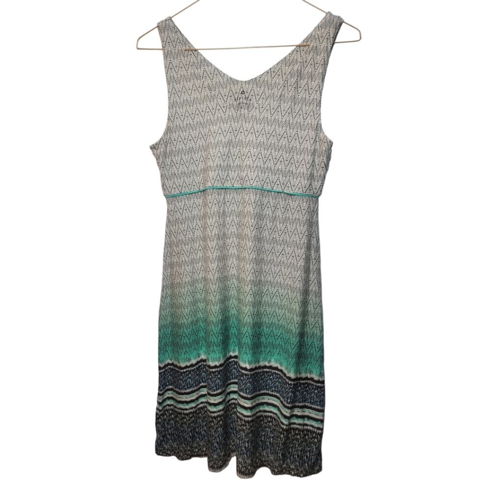 Athleta Sleeveless V Neck Green Tank Dress- Size Small